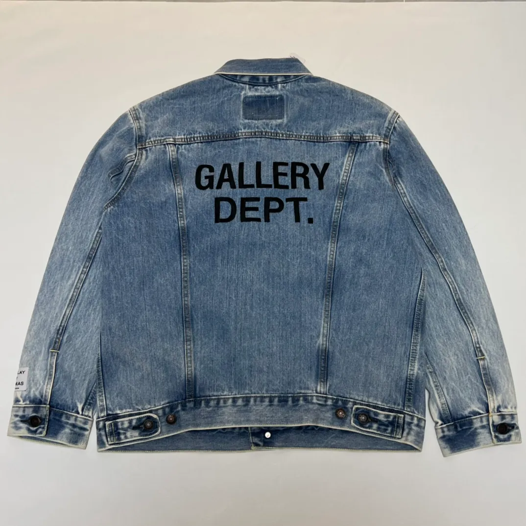 Gallery Dept. 22fw Vintage Andy Denim Jacket New embroidered logo washed distressed denim jacket blue S-XL